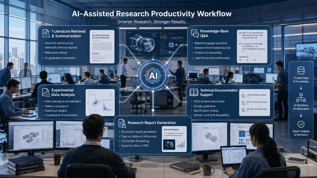 AI-assisted research productivity workflow showcase
